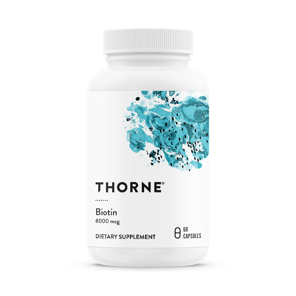 Thorne Biotin 8000 mcg 60 capsules dietary supplement